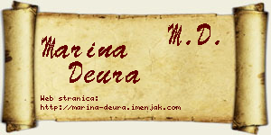 Marina Deura vizit kartica